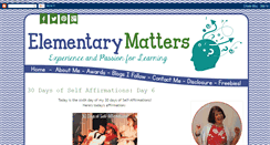 Desktop Screenshot of elementarymatters.com